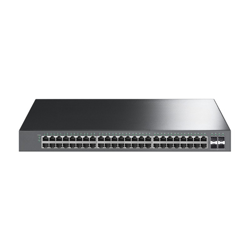 Switch 48 Port Poe Gigabit - 48ポートフルギガビットPoEスイッチ、396WハイパワーPoE+電源、4つのSFP光ポート、低消費電力、ファン付きプラグ