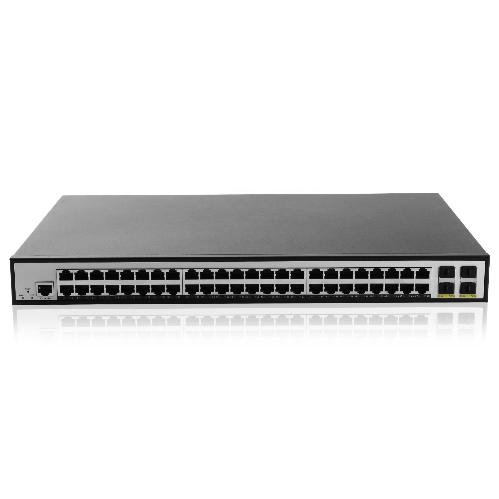 Network Switch Rack Mount 1U - 48GE 4ギガビットSFP OEM 4アップリンクL2マネージド48 PoEポート イーサネットスイッチ