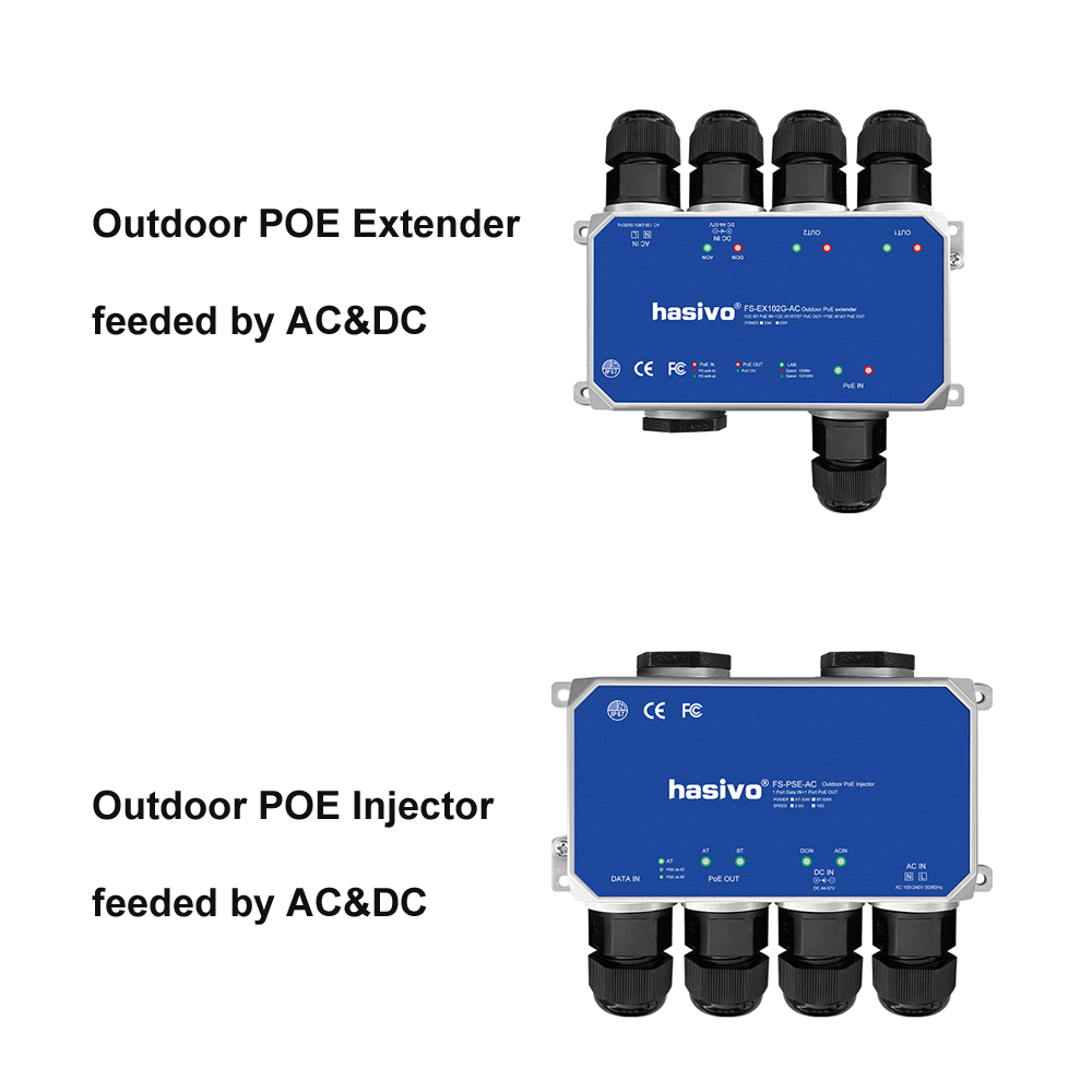 Poe Injector Gigabit 30W - Hasivo ギガビット屋外用 AC PoE エクステンダー/PoE インジェクター、30W/60W