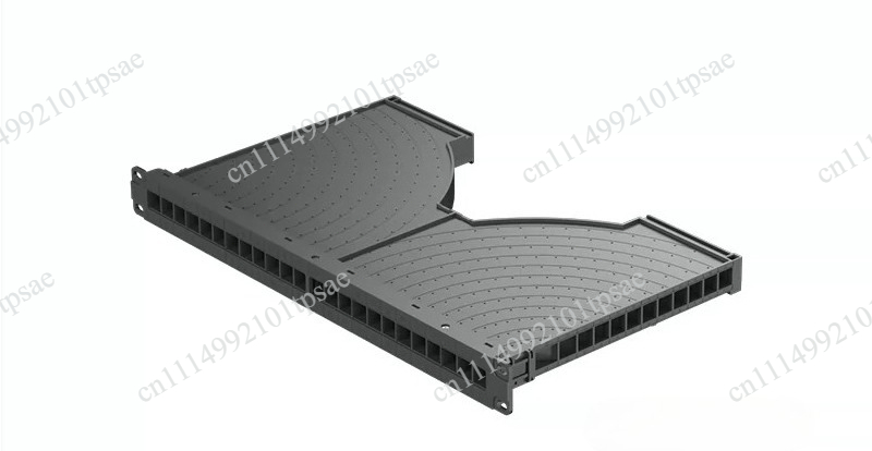 Network Switch Rack Mount 1U - 24ポート、1Uサイズの金属製ケーブル管理パネル。ネットワークスイッチやサーバー用のラックマウント式サイドチャンネルケーブル整理具。