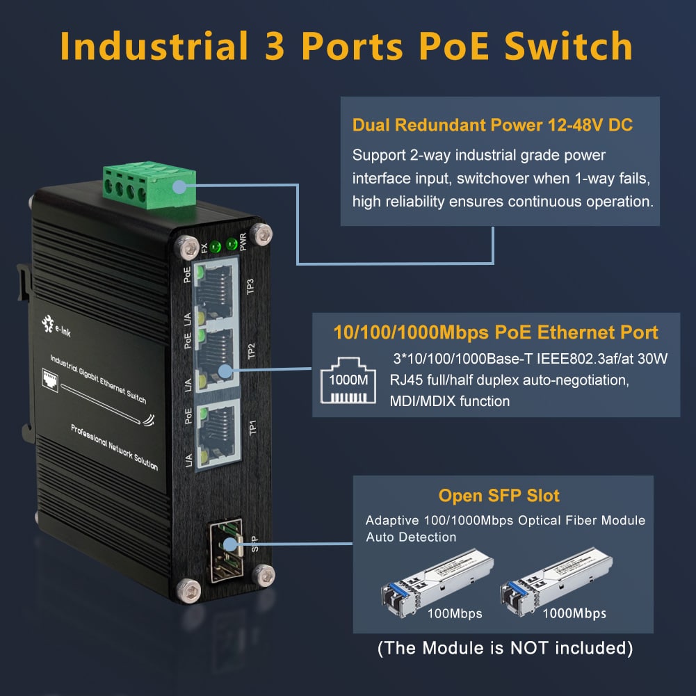 ミニ産業用4ポート10/100/1000Mbpsギガビットイ - Industrial Switch Din Rail Gigabit のレビューと価格