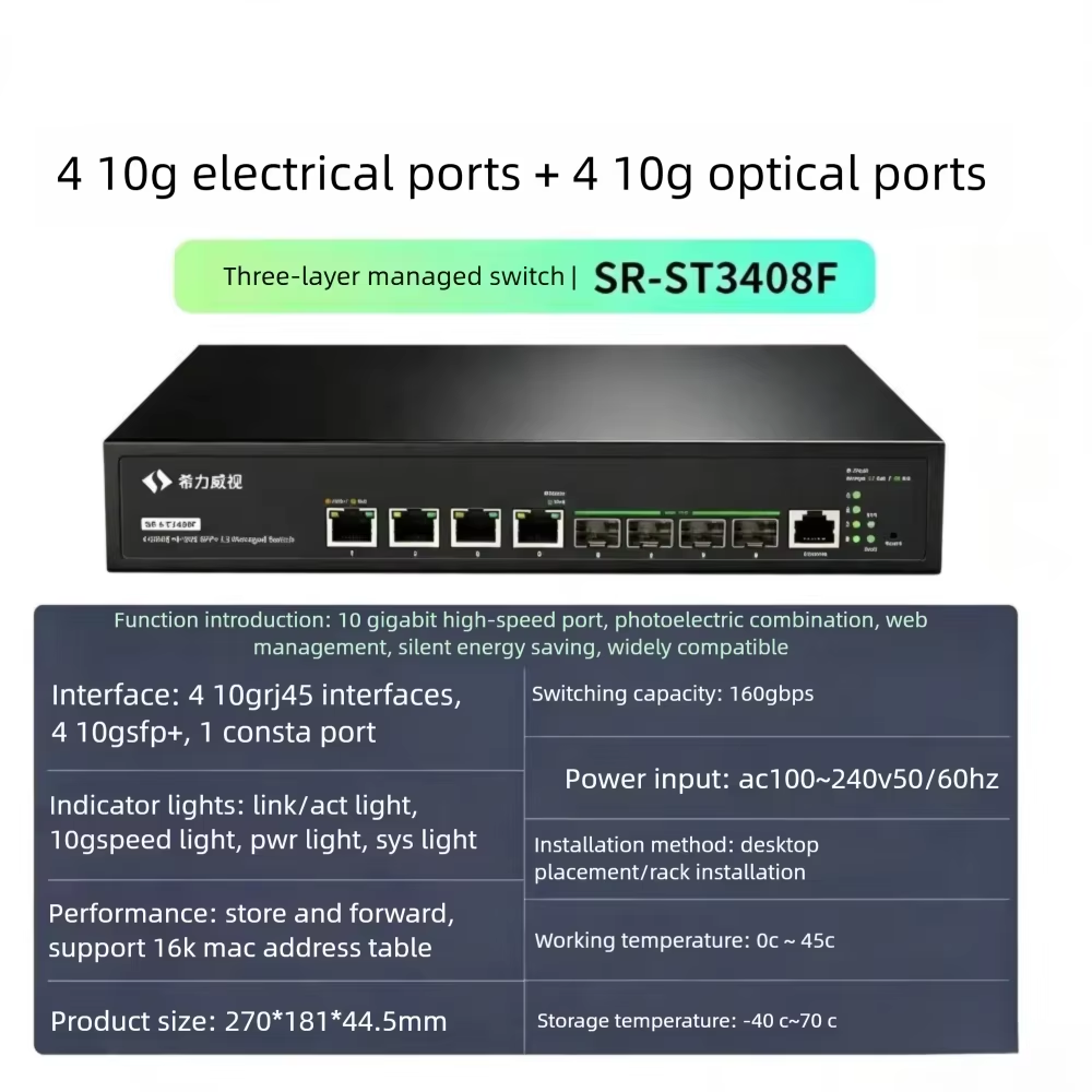 Sirivision 8ポート 10G SFP+ L3 マネ - 10G Sfp+ Switch 8 Port のレビューと価格