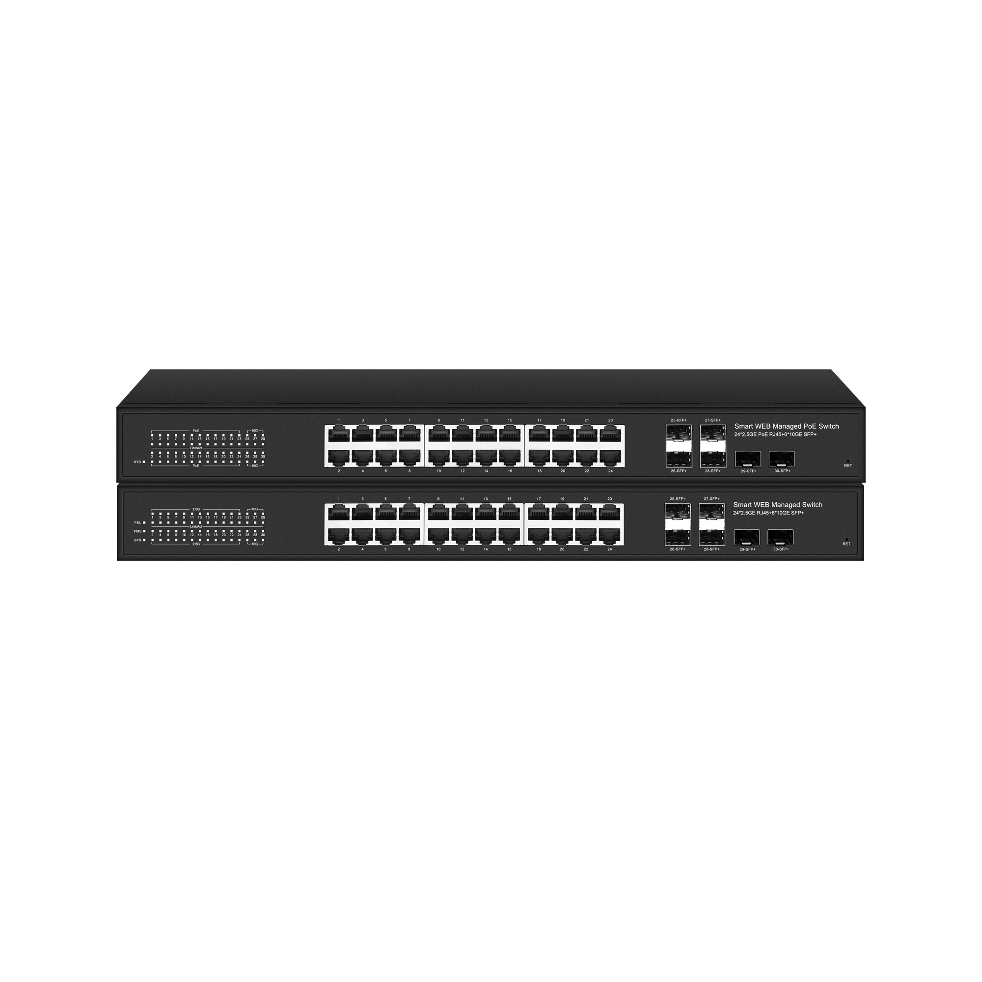 Poeスイッチ、24ポート、2.5g、6x10g sfp + - Switch 24 Port 10G Uplink のレビューと価格