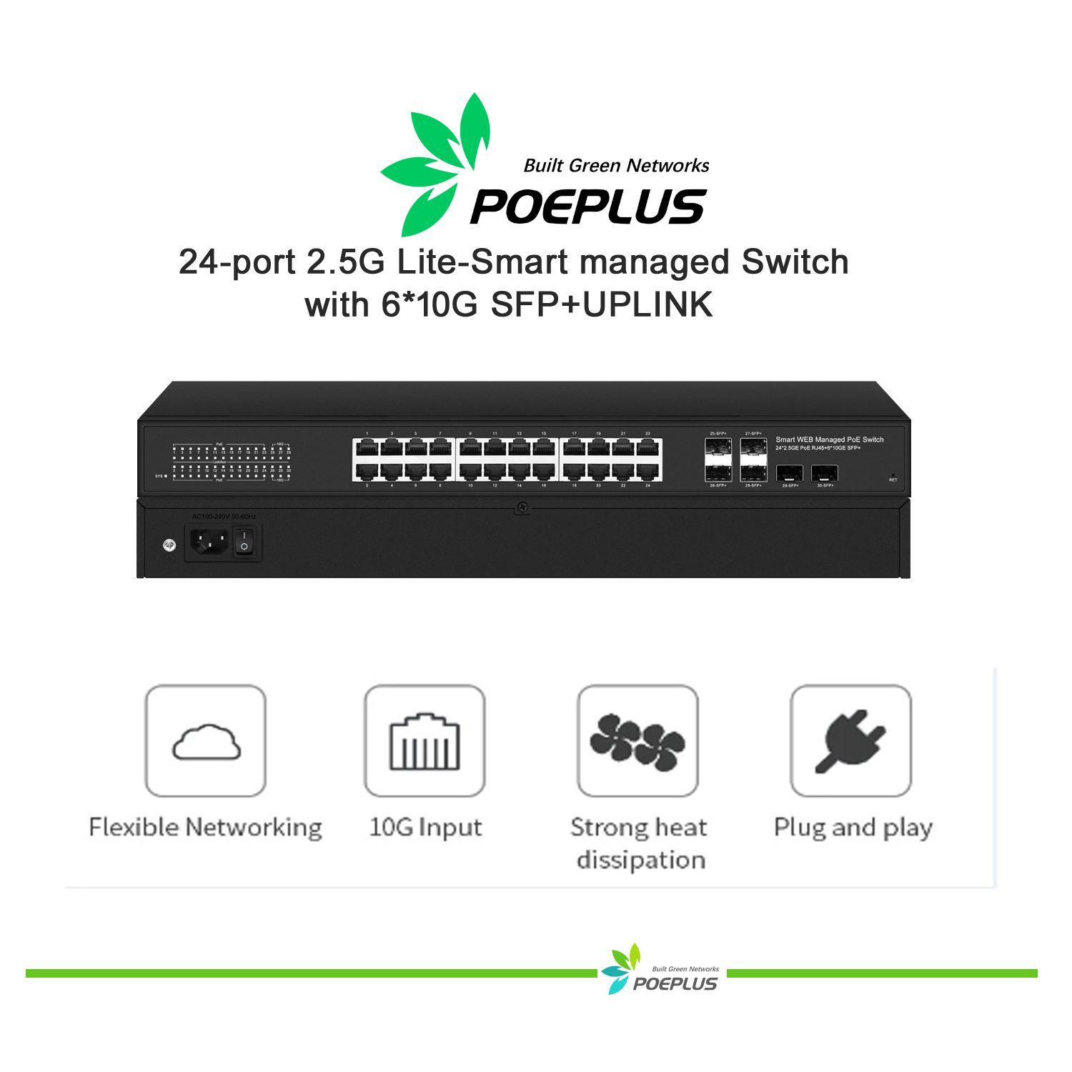 Lite-smart poeスイッチ、24ポート、2.5g、 - Switch 24 Port 10G Uplink のレビューと価格