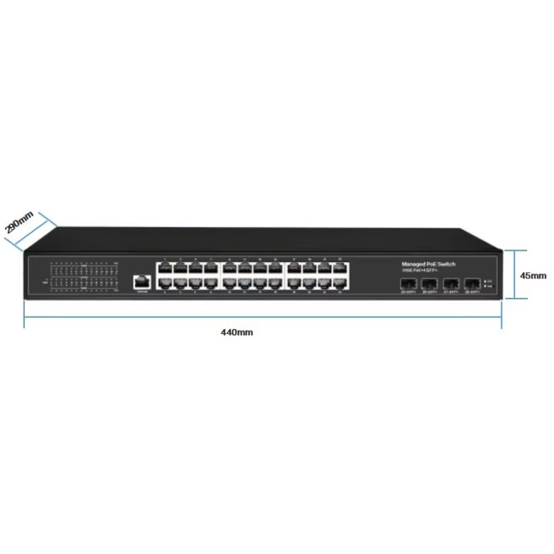 24ポート ギガビット PoE+ レイヤー3 マネージド イ - Managed Switch 24 Port Gigabit のレビューと価格