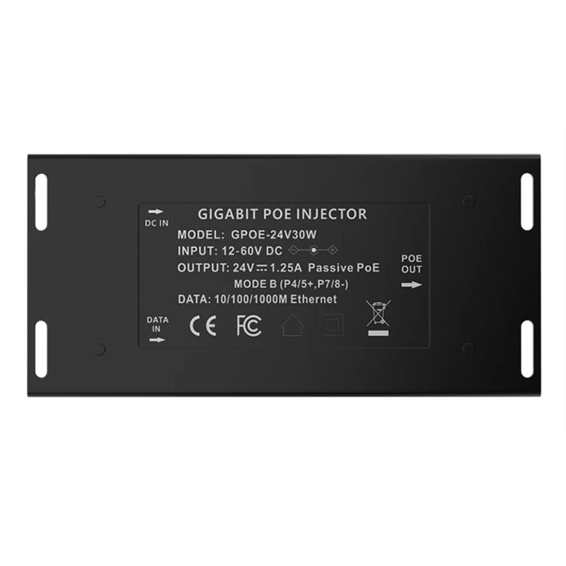 ABUO ギガビットPoEインジェクター、12～60V入力、 - Poe Injector Gigabit 30W のレビューと価格