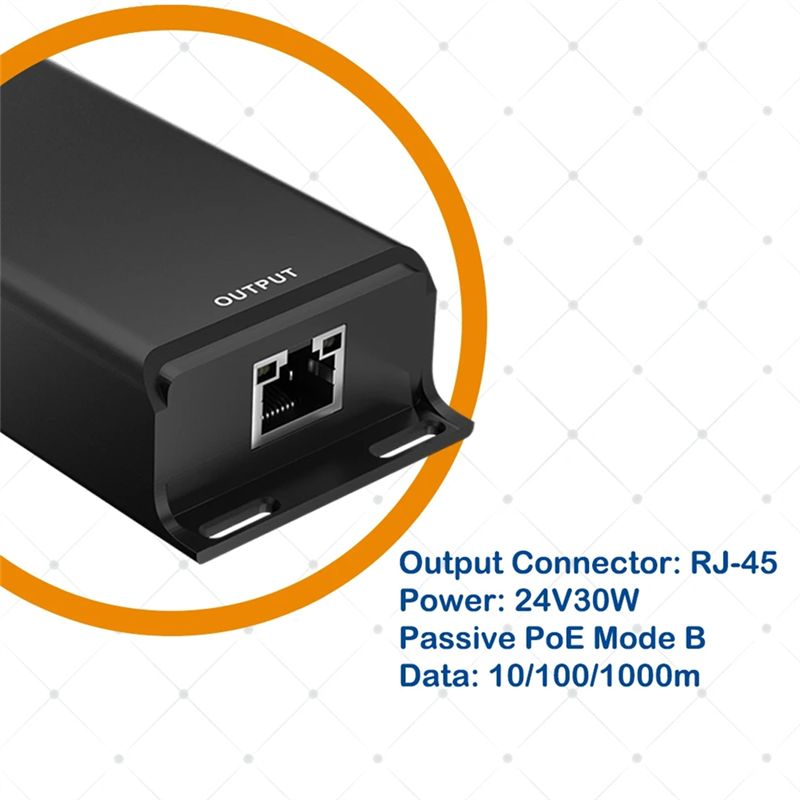 ABUO ギガビットPoEインジェクター、12～60V入力、 - Poe Injector Gigabit 30W のレビューと価格
