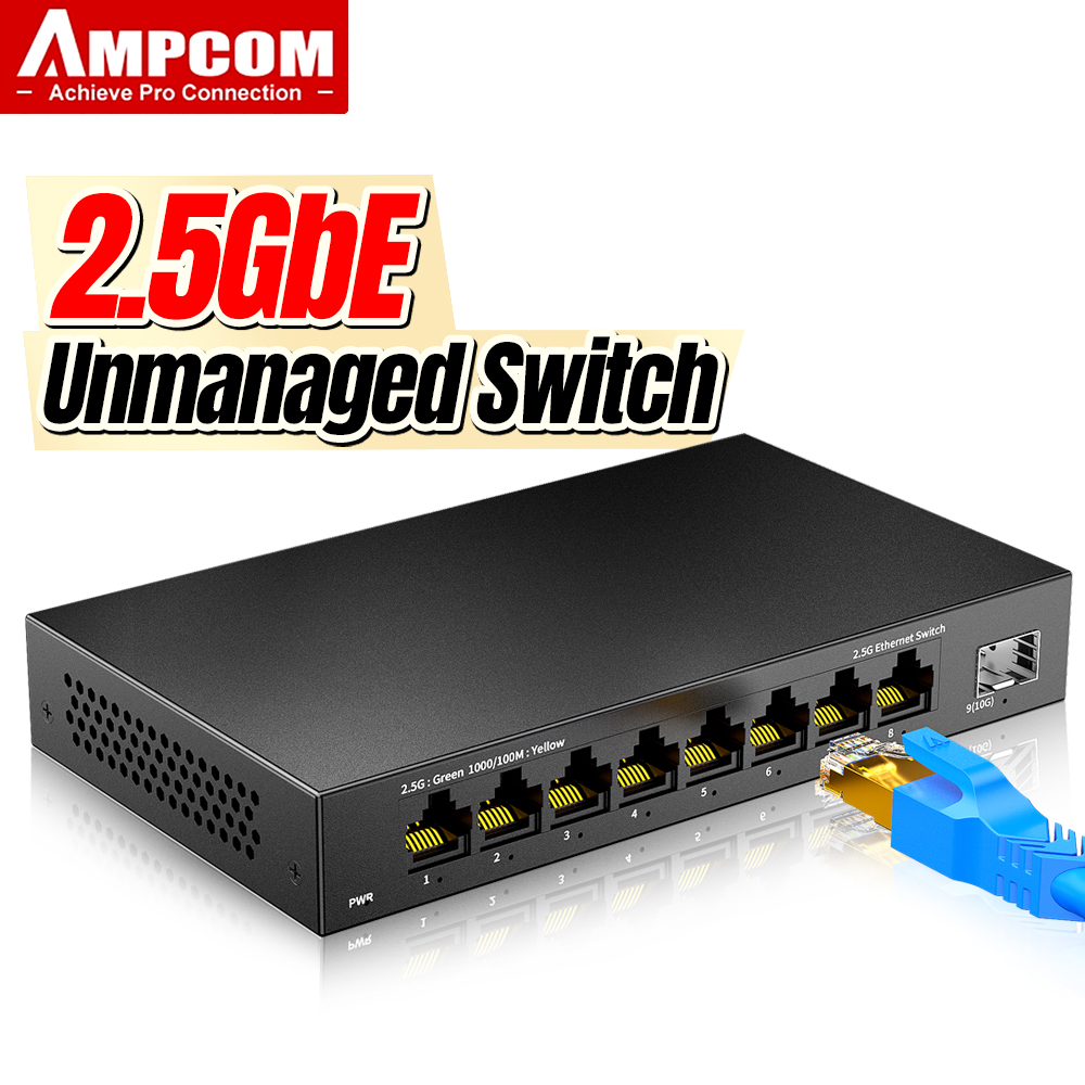ギガビットイーサネットスイッチ,Ampcom-2.5ギガビッ - 10G Sfp+ Switch 8 Port のレビューと価格