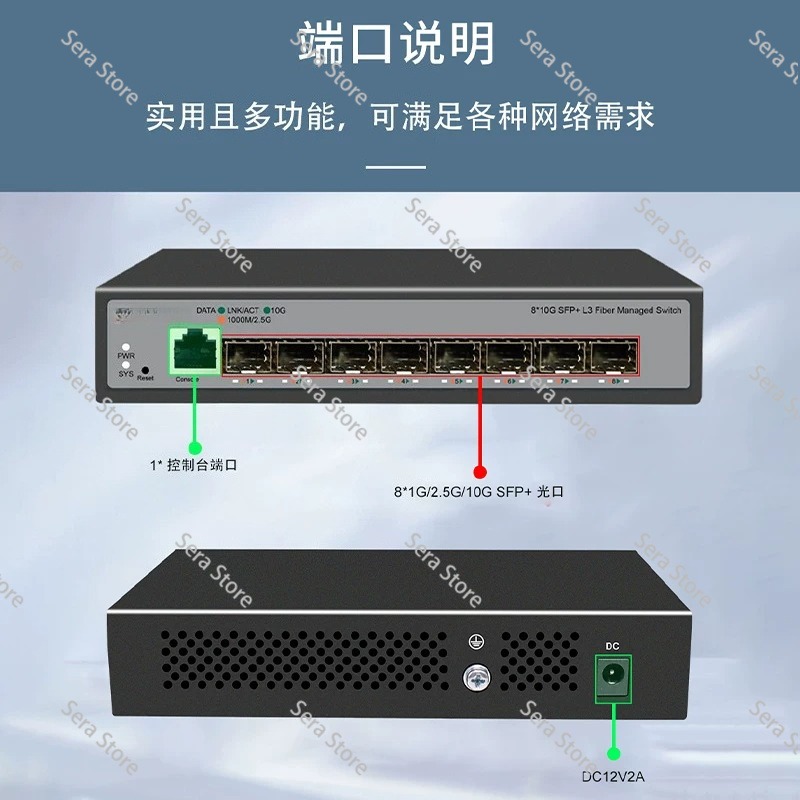 8ポート フル10ギガビット イーサネットスイッチ ホームサ - 10G Sfp+ Switch 8 Port のレビューと価格