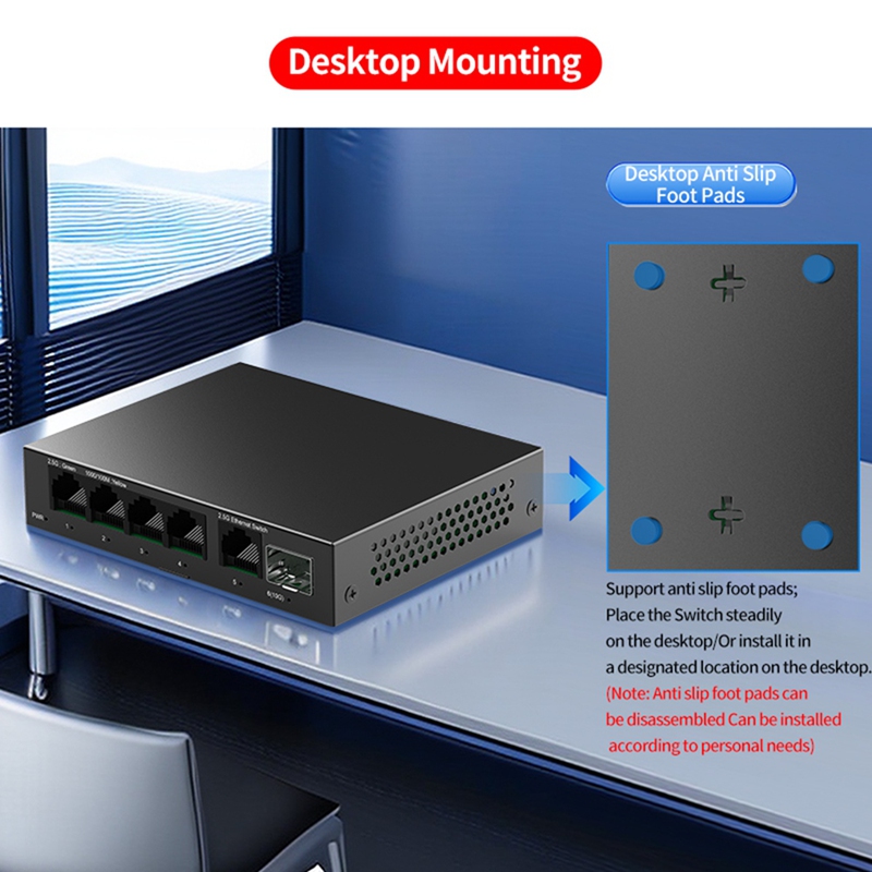 2.5Gスイッチ 5ポート 2500Mbps ネットワークス - Switch 5 Port 2.5G Unmanaged のレビューと価格