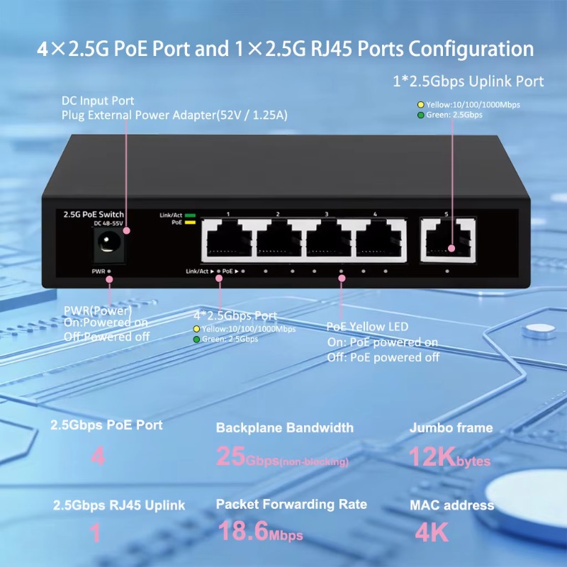 2.5g Poeスイッチ 未管理型 60w 5ポート - Switch 5 Port 2.5G Unmanaged のレビューと価格