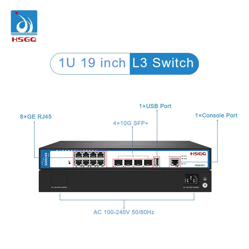 2026/HSGQ-5512 12ポート 8*GE + 4* - 10G Sfp+ Switch 8 Port のレビューと価格