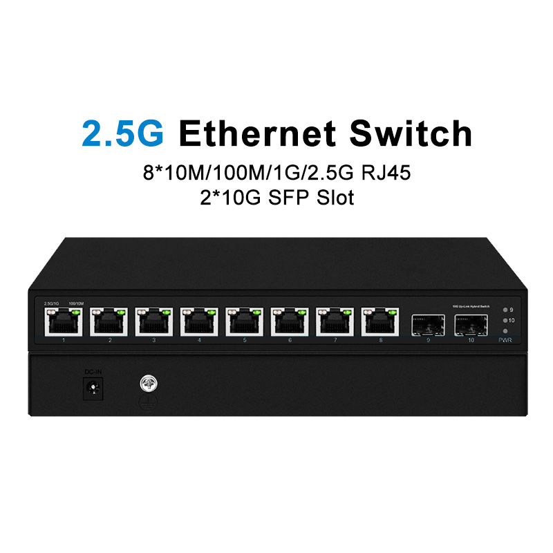 2026年型 8ポート 2.5G イーサネットスイッチ、2つ - 8 Port 2.5G Switch Unmanaged のレビューと価格