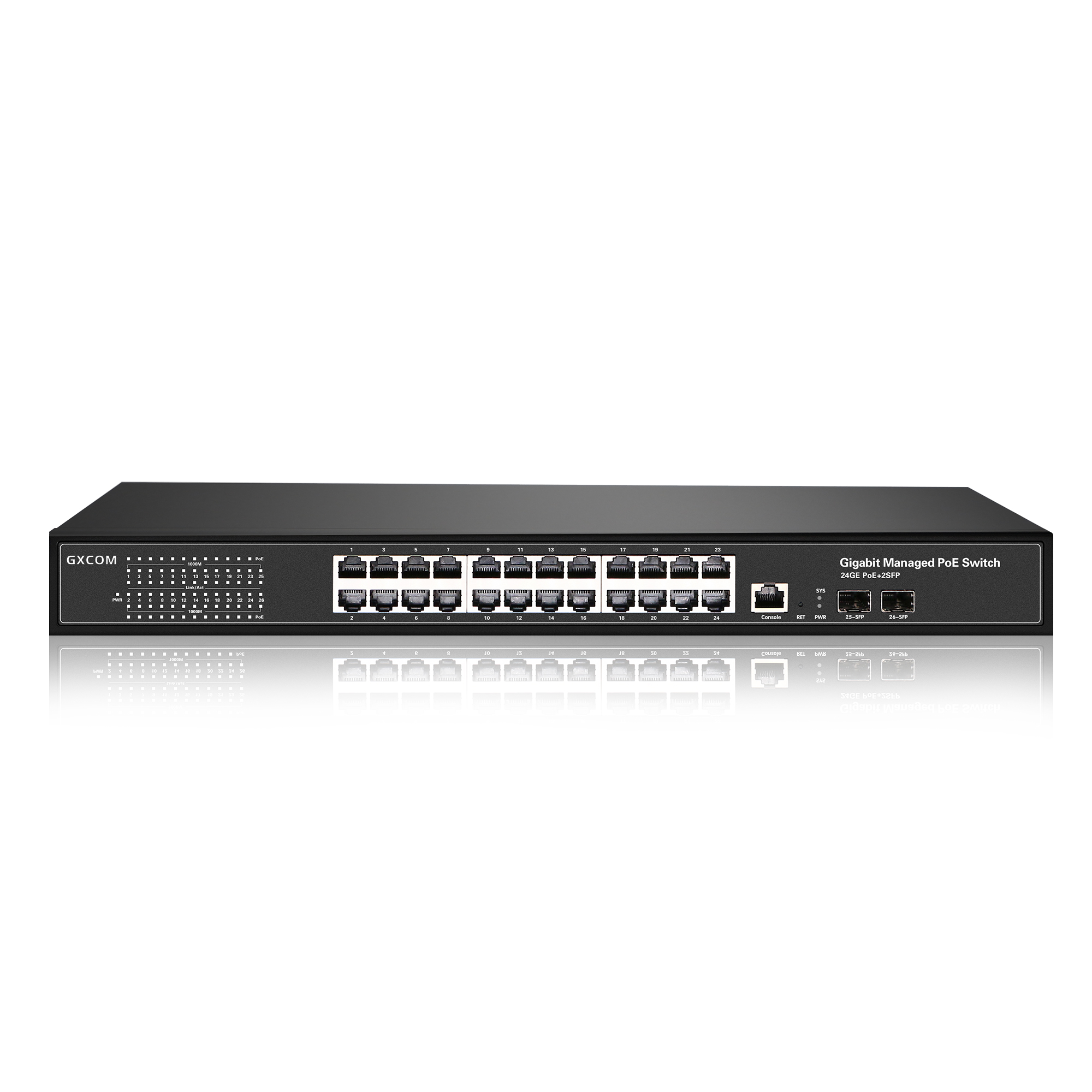 24ポート ギガビット マネージド PoE スイッチ（2 S - Managed Switch 24 Port Gigabit のレビューと価格
