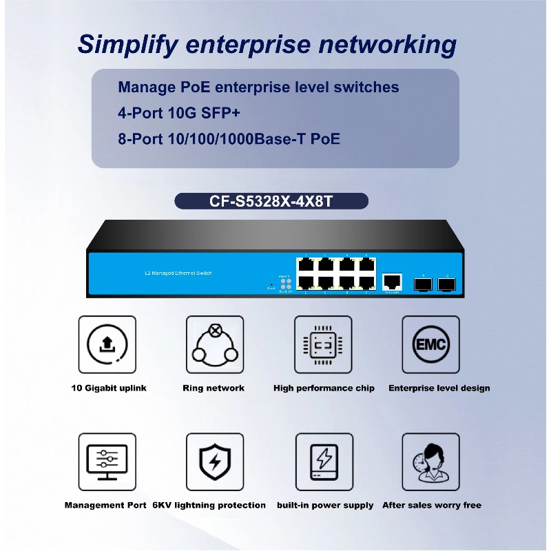 12ポート 8/PoE 4/10G SFP L3 マネージド - 10G Sfp+ Switch 8 Port のレビューと価格