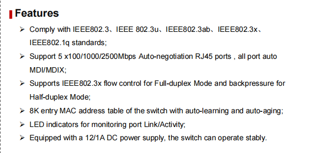5 ポート 100/1000/2500Mbps 2.5G ア - Switch 5 Port 2.5G Unmanaged のレビューと価格
