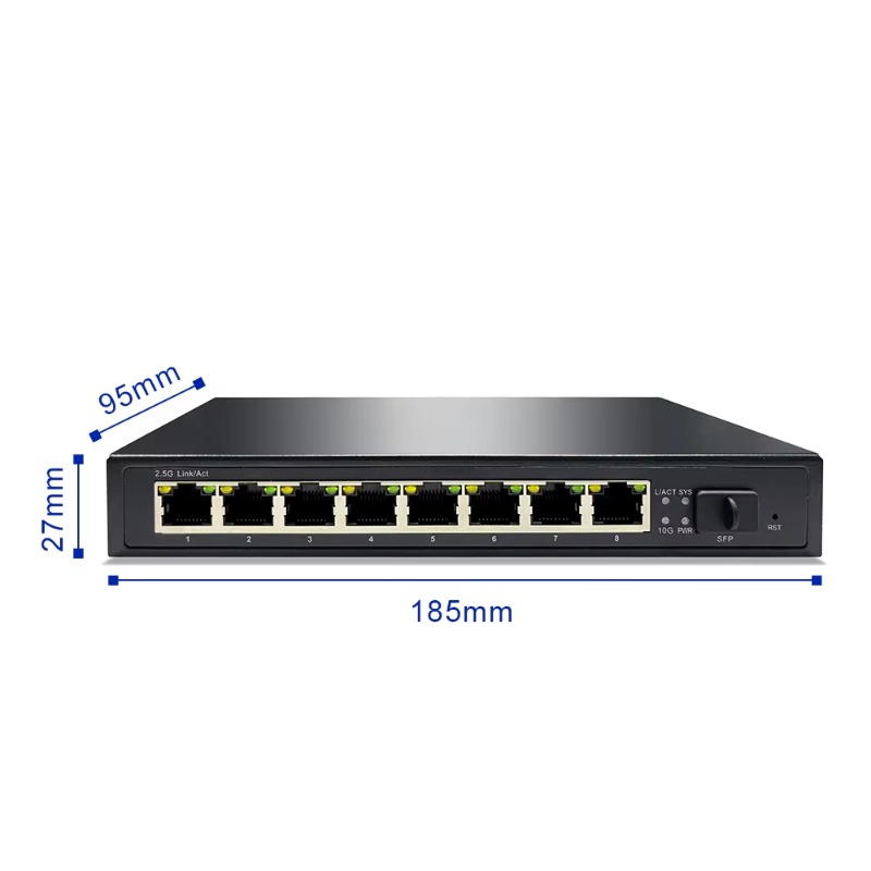 8ポート 10/100/1000/2.5G PoE アンマネ - 8 Port 2.5G Switch Unmanaged のレビューと価格