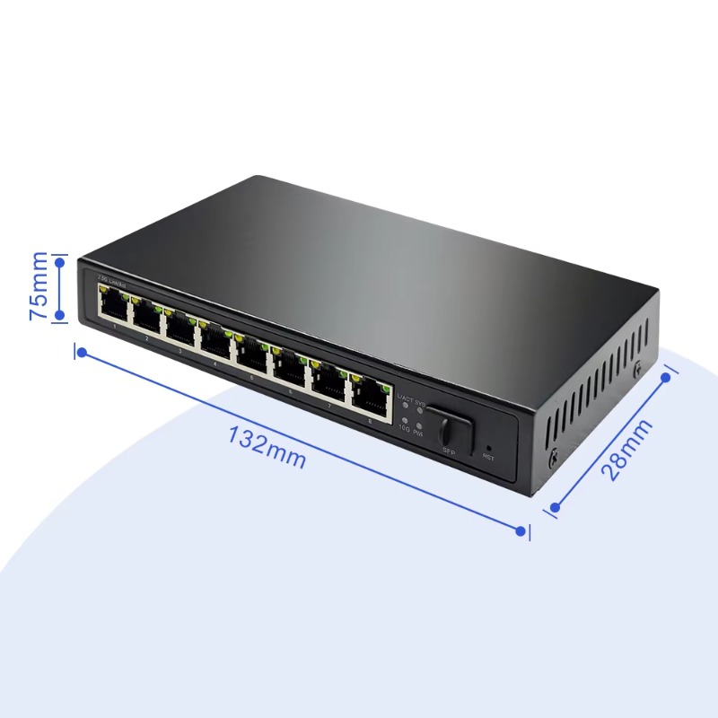 8ポート 10/100/1000/2.5G PoE アンマネ - 8 Port 2.5G Switch Unmanaged のレビューと価格
