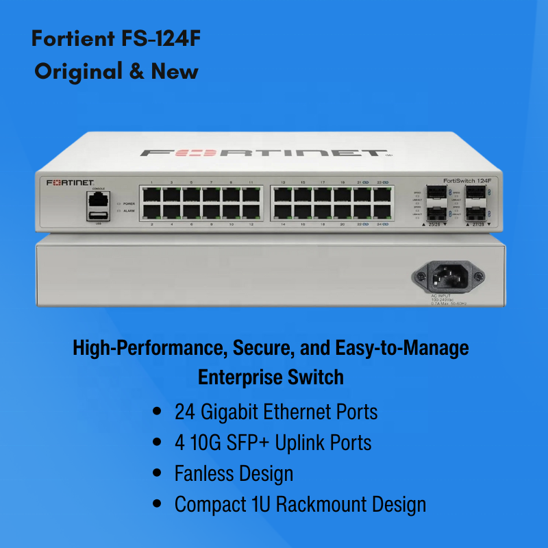 新品未開封のFortinet FS-124F 24ポートギガ - Switch 24 Port 10G Uplink のレビューと価格
