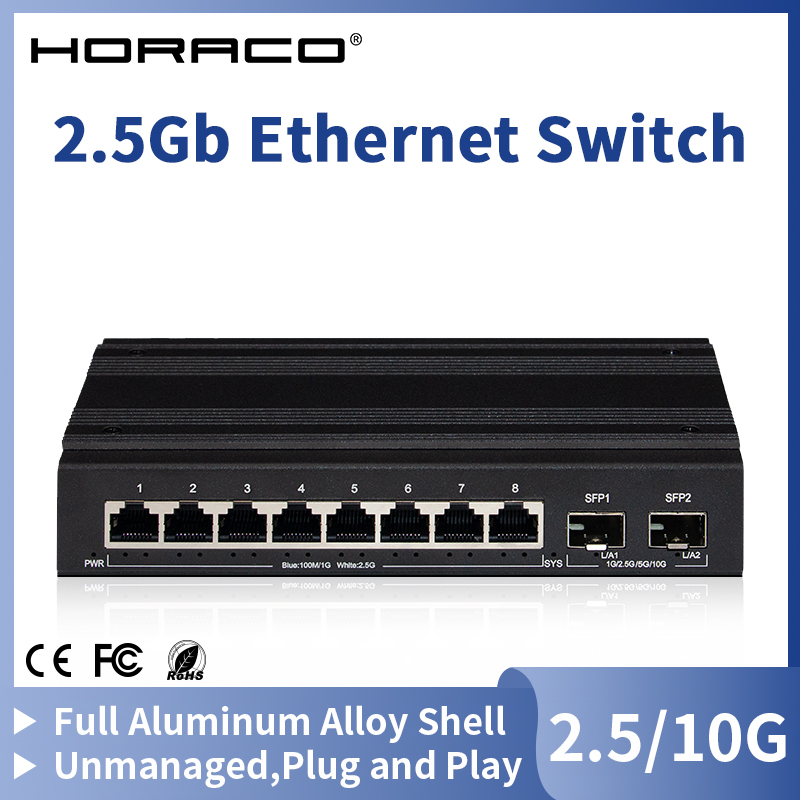 HORACO 2.5G ネットワークスイッチ 8 ポートイー - 10G Sfp+ Switch 8 Port のレビューと価格