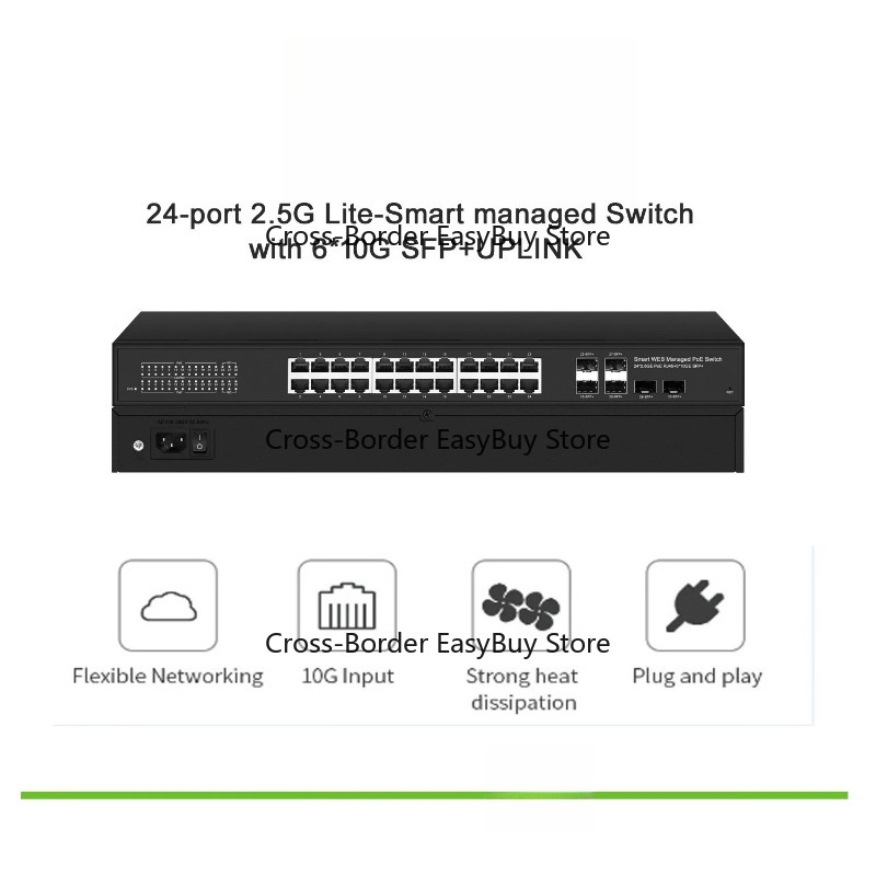 L-ite-sm-art 24ポート 2.5G POEまたは - Switch 24 Port 10G Uplink のレビューと価格